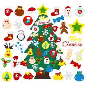 Felt Christmas Tree Kit for Toddlers with Ornaments