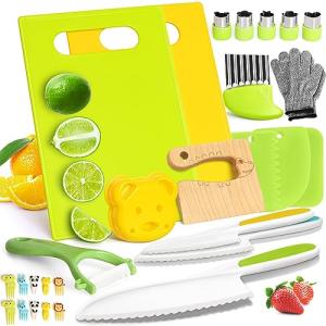 28-Piece Montessori Toddler Knife Set for Cooking