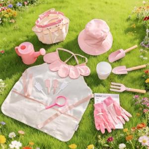 Wooden Gardening Set for Kids with Storage Bag