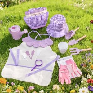 Kid Gardening Set with Tools, Apron, and Bag