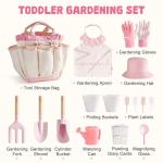 Wooden Gardening Set for Kids with Storage Bag