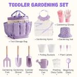 Kid Gardening Set with Tools, Apron, and Bag