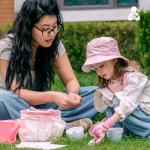 Wooden Gardening Set for Kids with Storage Bag