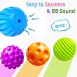 6 Pack Bright Sensory Balls for Babies 1-3