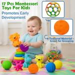 Baby Sensory Toy Set with Stacking Rings and Balls