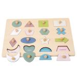 Montessori Wooden Shape Peg Puzzle for Toddlers