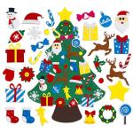 Felt Christmas Tree Kit for Toddlers, 33 Ornaments