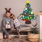 Felt Christmas Tree Kit for Toddlers, 33 Ornaments