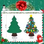 Felt Christmas Tree Kit for Toddlers, 33 Ornaments