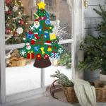Felt Christmas Tree Kit for Toddlers, 33 Ornaments
