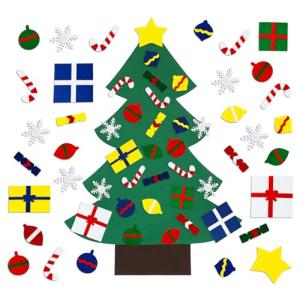 Felt Christmas Tree Kit for Toddlers with Ornaments
