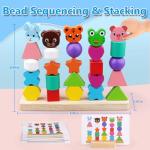 Vinlon Montessori Shape Sorting Stacking Toy Set