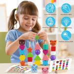 Vinlon Montessori Shape Sorting Stacking Toy Set