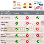 GAGAKU Wooden Play Kitchen Dishes Set for Kids