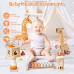 Montessori Wooden Stacking Rings and Sorting Cube