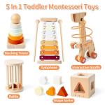 Montessori Wooden Stacking Rings and Sorting Cube