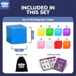 64PCS Magnetic Building Blocks for Kids Ages 3-6
