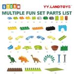 Dinosaur Marble Run Building Blocks for Kids