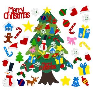 Felt Christmas Tree for Toddlers with Ornaments