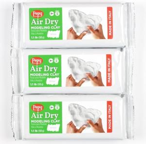 Pepy Air Dry Modeling Clay White 3 Pack