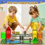 Magnetic Tiles Road Set for Kids Ages 3+