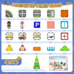 Magnetic Tiles Road Set for Kids Ages 3+