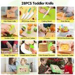 28-Piece Montessori Toddler Knife Set for Cooking