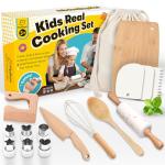 Wooden Cooking Tool Set for Kids and Teens