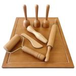 KODMIS Wooden Playdough Tool Set for Kids
