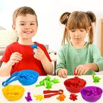 Counting Dinosaurs Matching Game with Sorting Bowls