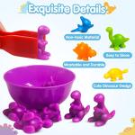 Counting Dinosaurs Matching Game with Sorting Bowls