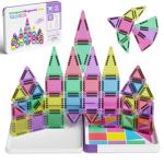 Magnetic Building Tiles Set with Storage Box