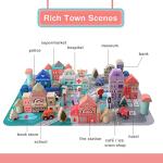 Xylolin Wooden Building Blocks Set, 115 Pieces City Construction Stacking Blocks Toys, Preschool Learning Educational Toys Boys Girls Age 3 4 5 6 Years Old