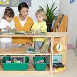 Montessori Corner Bookcase for Toys and Books