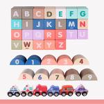 Xylolin Wooden Building Blocks Set, 115 Pieces City Construction Stacking Blocks Toys, Preschool Learning Educational Toys Boys Girls Age 3 4 5 6 Years Old