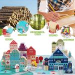LENNYSTONE Wooden Building Blocks for Toddlers, Kids City Construction Stacking Creative Toys, Preschool Learning Education Block for Boys Girls Ages 2 3 4 5 (120 pcs)