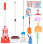 Meland Kids Cleaning Set - 8Pcs Toddler Broom and Toy Vacuum Cleaner, Pretend Play Children House Cleaning Toys, Christmas Birthday Gift for Girls and Boys