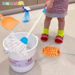Meland Kids Cleaning Set - 8Pcs Toddler Broom and Toy Vacuum Cleaner, Pretend Play Children House Cleaning Toys, Christmas Birthday Gift for Girls and Boys