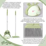 Midoneat Kids Cleaning Toy Set, Mini Child Broom, Mop and Dustpan, Little Housekeeping Helper Set ,Pretend Home Cleaning Play Set for Toddler Age 1-5,6pcs (Green)