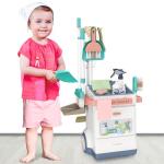 deAO Kids Cleaning Set, 20 PCS Pretend Play Housekeeping Supplies Kit ,Includes Real Working Vacuum Cleaner, Kid Broom, Spray Bottle,Toy Cleaning Set Gift for 3 4 5+Kids