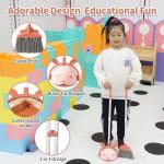 Midoneat Kids Cleaning Toy Set, Mini Child Broom, Mop and Dustpan, Little Housekeeping Helper Set ,Pretend Home Cleaning Play Set for Toddler Age 1-5,6pcs (Pink)
