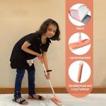 Midoneat Kids Cleaning Toy Set, Mini Child Broom, Mop and Dustpan, Little Housekeeping Helper Set ,Pretend Home Cleaning Play Set for Toddler Age 1-5,6pcs (Pink)