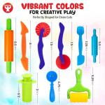 13 Pcs Dough Tools Set – Dough Extruders + Dough Cutters Set – Educational Modeling Clay Tools – Preschool Toys & Toddler Activities – Arts & Crafts for Kids Ages 3-5