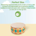 PlanToys® Wooden Rhythm Box Drum Musical Toy for Kids | Montessori Musical Instrument for Toddlers & Children | Eco-Friendly Wooden Percussion Toy