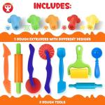 13 Pcs Dough Tools Set – Dough Extruders + Dough Cutters Set – Educational Modeling Clay Tools – Preschool Toys & Toddler Activities – Arts & Crafts for Kids Ages 3-5