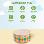 PlanToys® Wooden Rhythm Box Drum Musical Toy for Kids | Montessori Musical Instrument for Toddlers & Children | Eco-Friendly Wooden Percussion Toy