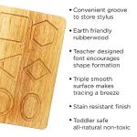 Montessori & Me Wood Number Tracing Board - Montessori Numbers and Shapes Complements Wooden Letter Tracing Board - Large Wooden Print Numbers for Toddler to Preschool