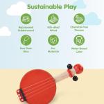 PlanToys® Banjo Wooden Montessori Music and Rhythm Toy | Early Sensory Exploration, Fine Motor Development and Creative Expression | Eco Friendly Musical Instrument for Meaningful Play