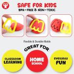 13 Pcs Dough Tools Set – Dough Extruders + Dough Cutters Set – Educational Modeling Clay Tools – Preschool Toys & Toddler Activities – Arts & Crafts for Kids Ages 3-5