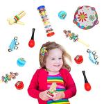 Kids Musical Instruments Toys Set: Baby Music Toys Montessori Percussion for Toddlers - Preschool Educational Musical Toys Set for Boys and Girls with Storage Bag (Red)